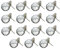 Agidea 30 Stück 30 mm Bling Strass Kristall Polsterknöpfe Tuftingknöpfe mit Pinnnadel zum Nähen Sofa Bett Kopfteil DIY Handwerk Dekoration Wanddekoration