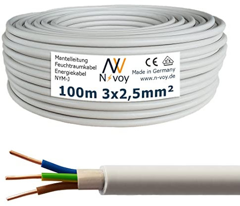 NYM-J 3x2,5 mm² 100m Mantelleitung Installationskabel Stromkabel nach DIN VDE 0250 M16