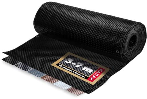 KADAX Sichtschutz für Balkon, Terrasse, Zaun, wetterfeste Sichtschutzmatte aus PE-Rattan, Balkonbespannung mit Kabelbinder, Sichtschutzzaun, Balkonverkleidung, Windschutz (0,9 m x 5 m, Schwarz)