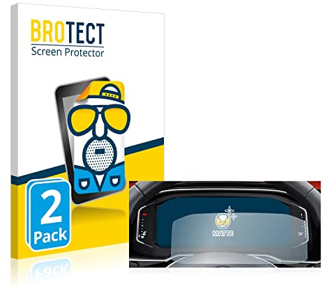 BROTECT Schutzfolie für Volkswagen Tiguan 2021 Digital Cockpit Pro | 2 Stück Entspiegelnder Displayschutz Made in Germany Matte Displayschutz-Folie Anti-Reflex Anti-Fingerprint Einfache Montage