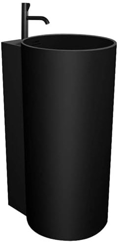 STONEART Standwaschbecken LZ550 schwarz/42x54cm/matt