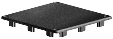 Abdeckkappe für Kabelkanal, 40x80mm, t=4mm, r=3mm, 6 Stützrippen, 4 Anschraublöcher d=4,5mm für Blechschraube DIN 7981 ST4,2 x 9,5