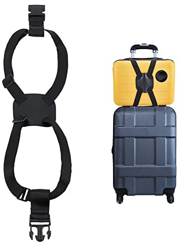 PH PandaHall Verstellbare Gepäckgurte, Nylon Reisetaschengurt Schwarzer Reisetaschen Bungee Gurt Mit Elastischem Gurt Mit Seitlicher Verschlussschnalle Zum Hinzufügen Einer Tasche, Gepäck, Koffer