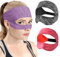 3pcs Set Adjustable Home VR Eye Mask Cover for Oculus Quest 2, HTC Vive, PS, Gear, VR Workouts, Breathable Sweat Absorption, (Grey + Orange + Purple)
