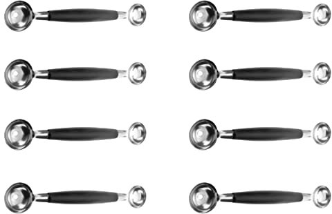 Speesy 8 x Double Attaque 30 mm Headed Fruits Glace Boule Cuillère Melon Baller Parisienne Scoop