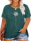 tiorhooe Damen Große Größen Shirt Frauen Dandelion T Shirts Plus Size Löwenzahn Casual T Shirt