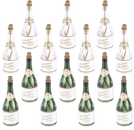 24pcs Mini Champagne Bottle Bubble Bulk Small Bubble Bottle Wedding Favors Champagne Bottle Shaped Bubbles Bachelorette Party Wedding New Years and Celebration Party Supplies
