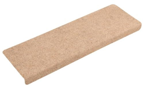 vidaXL Treppenmatten 5 STK., Stufenmatten für Treppenstufen, Treppenteppich mit Selbstklebepunkten, Treppenstufenmatte Treppenschutz, Braun 65x21x4cm Nadelvlies