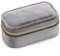 Terafeels Organiser Storage Travel Jewelry Box Plush Velvet Small Jewelry Organizer for Women Girls Portable Travel Jewelry Case for Studs Earrings Rings Necklaces Bracelets 3.3 Grey, 4905
