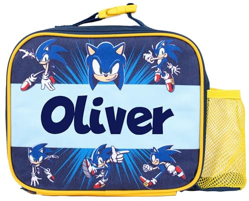 Sonic The Hedgehog - Lonchera térmica personalizada para niños, lonchera térmica para niños, color azul