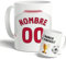 DEREGALOOS Taza Personalizada con nombre de Fútbol Sevilla. Tazas de Desayuno personalizada. Regalo Original para Aficionados del Futbol. Regalos Mundial Sevilla. Pulsera de regalo