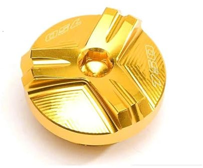 Motorrad Öleinfülldeckel Für KAWASAKI Z750 Z 750 Z750S 2005-2012 Motorrad Vorne Hinten Brems Reservoir Abdeckung Öl Einfülldeckel Bremsflüssigkeit Reservoir Kappe Motoröldeckelschraube ( Color : Gold