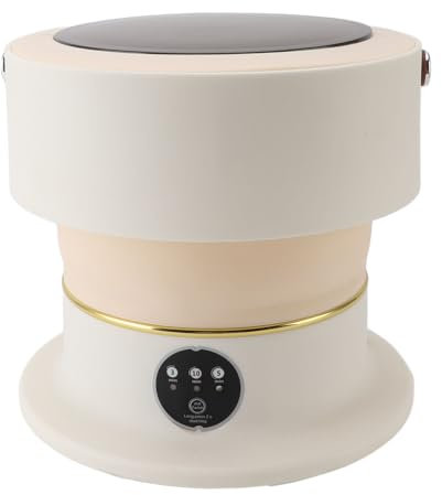 Lavadora y Secadora Portátiles, Lavadora Plegable, 2 Cestas Deshidratadoras, 100-240 V, Resistencia Al Envejecimiento para Vacaciones en Camping (Enchufe de la UE)