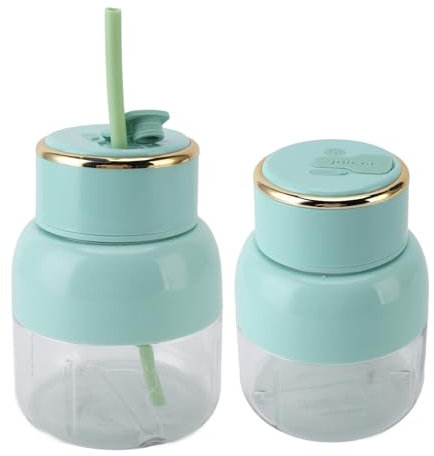 Licuadora Portátil, Licuadora de Tamaño Personal Recargable por USB de 800 Ml, Taza de Licuadora Exprimidora de Corte Fuerte para Batidos y Batidos, sin BPA, Trajes para (Green)