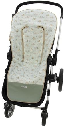 Funda de Verano para Silla Paseo Universal Rosy Fuentes- Colchoneta para Carrito Bebé- Transpirable-Compatible con Bugaboo, jané, Concord, Baby Jogger, Bebecar…-verde