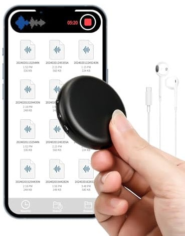 64GB Magnetic Voice Recorder, Voice Activated Recorder with 768 Hrs Recording Capacity, Audio Recorder with DSP Noise Canceling, Recorder Device for Lecture Meeting Work Interviews Class