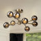 lianheng Kronleuchter Vintage, 9-Licht G9 Sockel Moderne Teal Grau Glas Deckenleuchte, Industrielle Hängelampe Deckenlampe für Wohnzimmer Schlafzimmer Esszimmer Flur