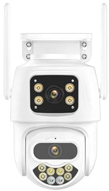 Telecamere per la sicurezza domestica Telecamera IP 4K 9MP Telecamera IP a tre obiettivi Zoom 8X Telecamera PTZ esterna 6MP HD AI Telecamera di sicurezza con tracciamento automatico P2P CCTV di sorveg