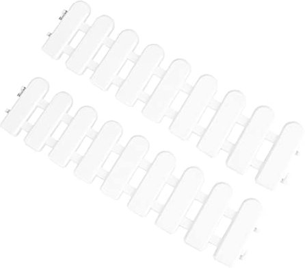 CAXUSD 2stücke Zaun Kunststoff Für Innenhöfe Und Gärten Lattenzaun Zum Dekorieren Christbaumschmuck Weiß Mini-gartenzaun Für Feengärten Flexible Randstücke