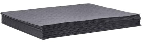 vidaXL Tampons absorbants d'huile 25 pcs gris 40x50 cm, tampons absorbants d'huile en polypropylène, tapis absorbants d'huile, tampons de contrôle des déversements