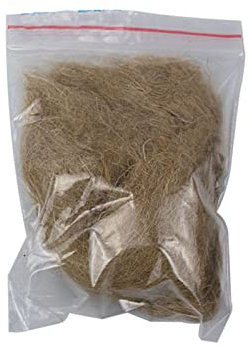 Natural Fiber Fire Starter Charcoal Flame Wire Outdoor Drill Wood Flint Linseed Wire for Camping