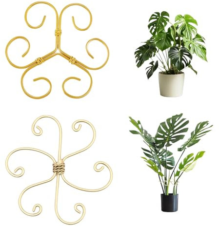 Yeomju Lot de 2 supports de plantes Monstera - Crochets durables pour une croissance saine - Stabilisateur pour feuilles et coquilles de tortues - Entretien facile