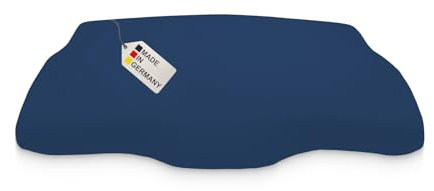 DUKAL | Bezug für Derila (Queensize) Memory Foam Kopfkissen | 30 x 50 cm | aus hochwertigem DOPPEL-Jersey | 100% Baumwolle | Farbe: Marine