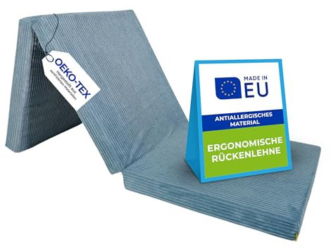 Pillows24 Klappmatratze – Schlafmatratze klappbar, Faltbare Matratze als Gästematratze, Koffermatratze oder Bodenmatratze, ideal für Reisen & Gäste, ÖKO TEX Zertifiziert