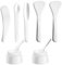 MOLZINY 5 Pièces Cosmétique Spatule Spatules de Maquillage en Métal Stick Spatule Faciale Maquillage Spatules Spatule Creme Visage Beauté Visage Spatules Masque Facial Brosse pour crème, lotions
