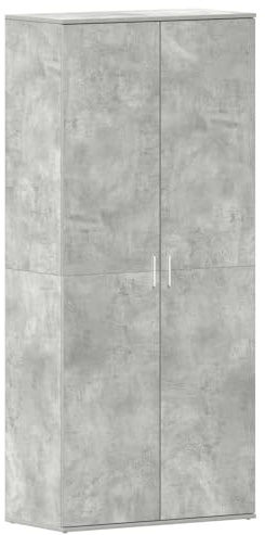 Hoodmeel Mobile per Scarpe, Scarpiera da Armadio, Mobile Porta Scarpe, Portascarpe Salvaspazio in Legno Ingegnerizzato Grigio Cemento 80x39x180 cm