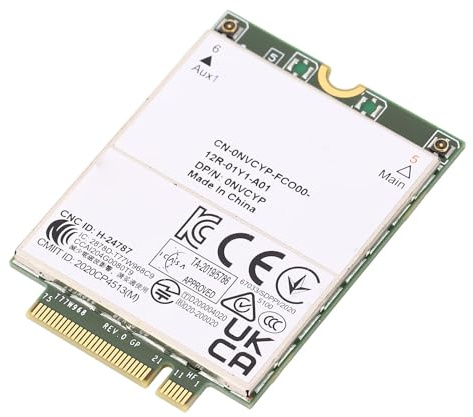 T77W968 4G LTE WWAN Modul für Laptop, M.2 Netzwerkkarte mit 450 Mbps, eSIM, GPS, Glonass, Beidou, 4x4 MIMO, 5G/3G Unterstützung, kompatibel mit 7320 7330 7520 7530 7430