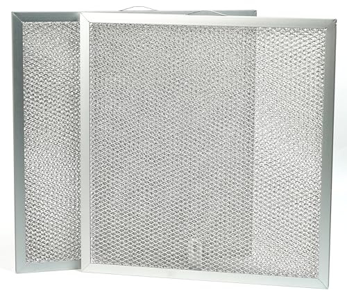 Filtro Cappa Cucina in Alluminio Universale 286x298x9 mm – Set 2 Pezzi con Rete Densa e Anello Estrazione – Compatibile con Cappe a Carboni Attivi e Standard