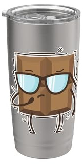 coole Schokolade mit Sonnenbrille Doppelwandiger Edelstahl-Thermobecher