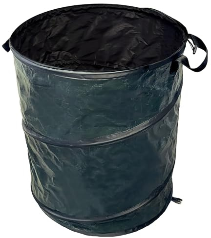 TENAX Garden Bag Start 150L Sacco Giardino Pop-Up 55x66 cm Verde, Sacco per Foglie e Rifiuti Verdi, in Polietilene Impermeabile, Autoportante Pieghevole con Maniglie, Senza Coperchio