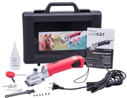 Tondeuse pour chevaux profiCUT VOSS.farming, couleur rouge