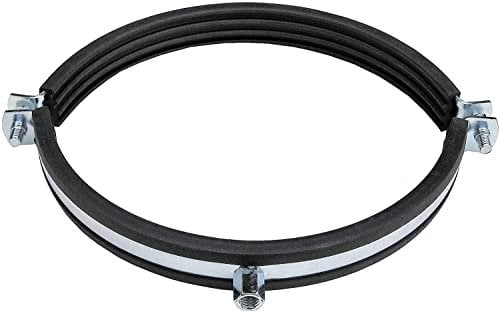 rohrfix-24 Lüftungsrohrschelle mit Gummieinlage (200 mm) - Ventilationsrohrklemme - Edelstahl