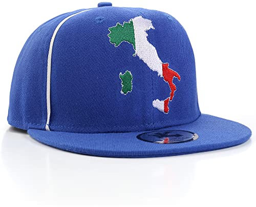Underground Kulture Italy Blue Adjustable World Cup Euros Flat Peak Snapback Hat Baseball Cap