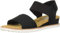 Skechers Women's BOBS Desert Kiss Ankle Strap Sandals, Black Microfiber Suede/ Gore Trim, 4.5 UK