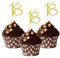 Sumerk 24PCS 18 Cupcake toppers Gold Glitter 18th Birthday Cupcake Picks Anniversary Party Decorations