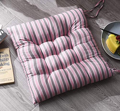 homeyuser Lot de 2 coussins de chaise rembourrés avec attaches pour intérieur et extérieur (rose)