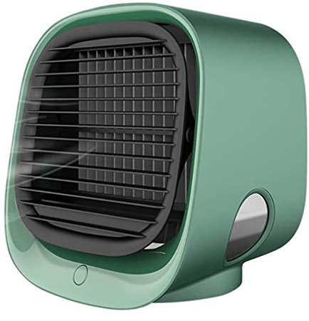 XBSLJ Mini Condizionatore Portatile con Gas Refrigerante USB 3 in 1Umidificatore, Purificatore, Desktop A 3 velocità Air Cooler per Casa, Ufficio E Auto,Verde