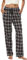 AIRIKE Femmes Pantalons Longs Coton Doux Bas de Pyjama Chaud Vêtements de Nuit à Carreaux No.3755 S