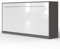 SMARTBett Schrankbett Standard Anthrazit/Weiss Hochglanzfront 90 Horizontal