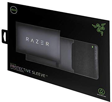 Razer 15 Protective Laptop Sleeve: Scratch & Water-Resistant - Padded Interior Lining - Snag-Free Velcro - Flip-Out Mouse Mat - Classic Black, RC21-01580100-R3M1