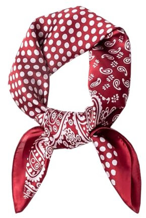 Ecroon Sciarpa in Chiffon seta Foulard Scialle Quadrato Fazzoletti Da Testa Tutte Le Stagioni da Donna Foulards Fazzoletto da collo