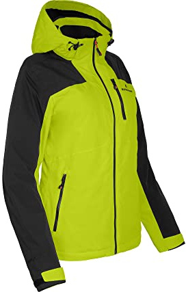 Bergson KURRIKA Thermo | Damen Regenjacke, leicht wattiert, 20000 mm Wassersäule, Lime Punch [268], 36 - Damen