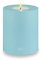 Qult Farluce Trend • Farbe Clearwater • ∅ 8 cm Höhe 12 cm • Teelichthalter in Kerzenform • Kunststoffkerze in Kerzenoptik • Mit Teelichteinsatz • inkl. 1 TLN50 Nightlights Teelicht (für ∅ 6 & 8 cm)