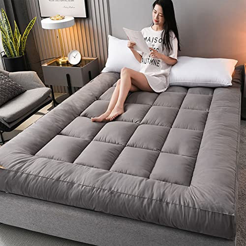 YIbing Klappmatratze 180 x 200 cm, Japanische Futon Matratze, 10cm verdicken Boden Tatami Matte Schlafen Pad, Futon Platzsparend Camping Matratzen,A4,120X200cm