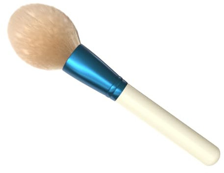 AzukiLife Pinceau Maquillage Bois Ivoire, Brosse Vegan pour Fond de Teint, Blush et Contouring, Poils Synthétiques Doux, Manche en Bois Naturel - 19cm