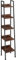 tectake® Estanteria Libros de Madera y Acero, Estanterias Almacenaje , Mueble Auxiliar para Oficina, Sala, Cocina, Recibidor y Baño - 35,5 x 31,5 x 170,5 cm Madera Industrial Oscura, Rústica